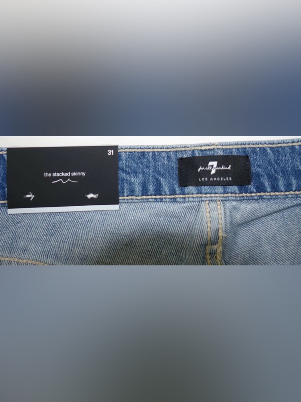 7 For All Mankind Men's The Stacked Skinny Jeans - Picture 4 of 8